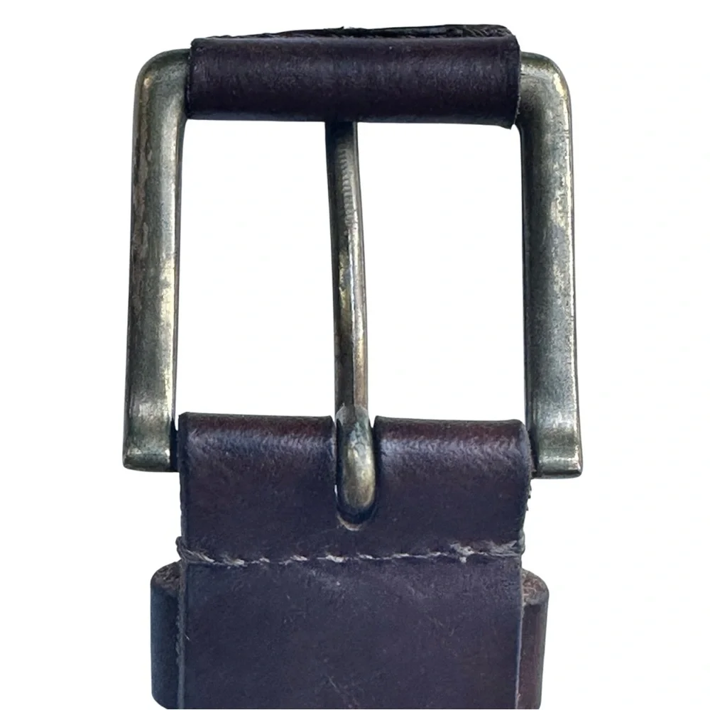 Timberland Men’s Pull Up Jean Brown Leather Belt Waist 37” - 41” Size 39